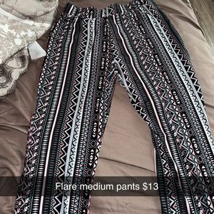 Multi color flare pants